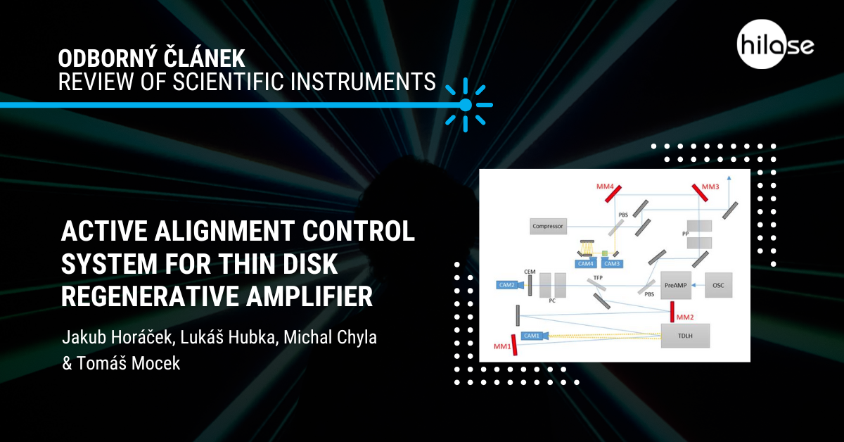 Active alignment control system for thin disk regenerative amplifier
