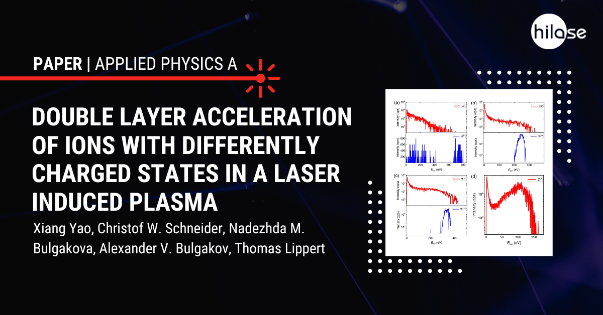 Double layer acceleration of ions with differently charged states in a laser induced plasma