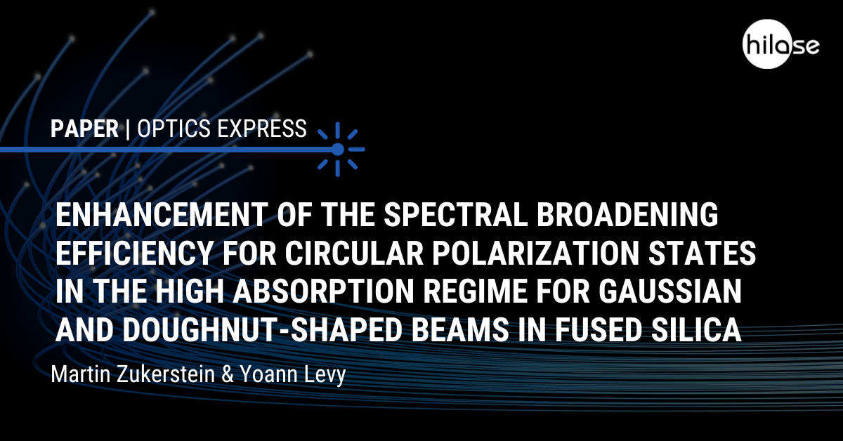 Enhancement of the spectral broadening efficiency for circular polarization states in the high absorption regime for Gaussian and doughnut-shaped beams in fused silica