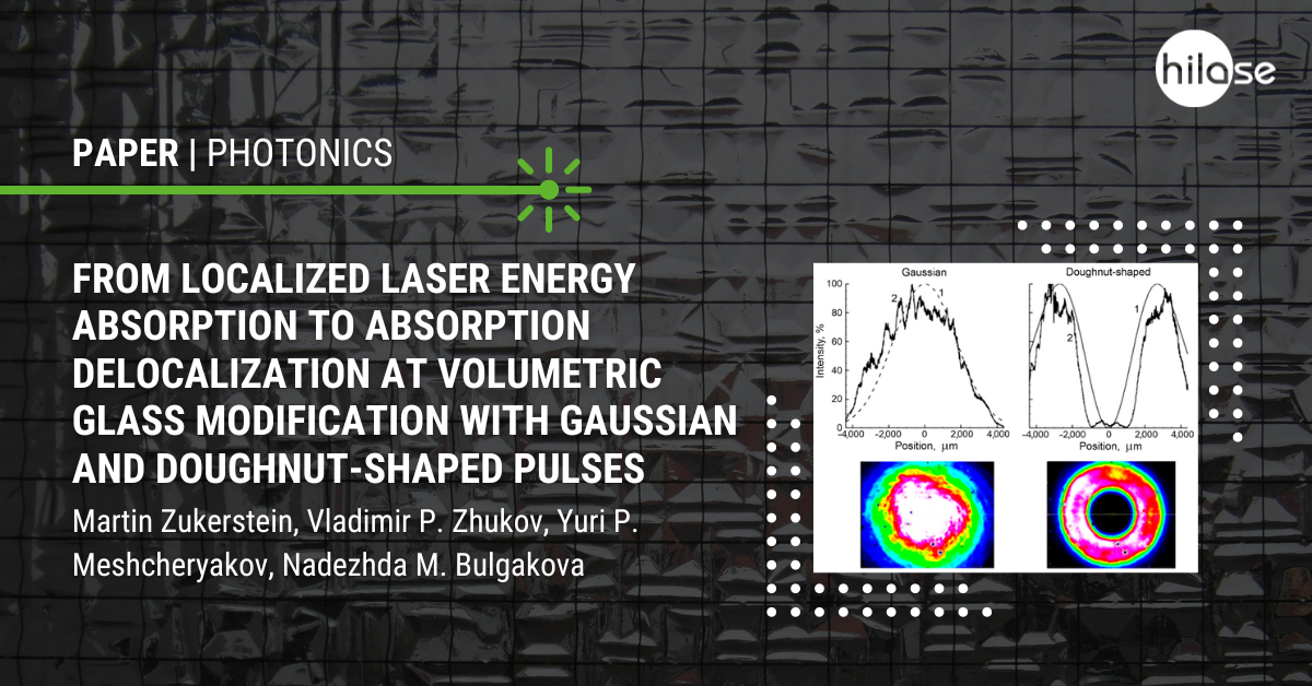 From Localized Laser Energy Absorption to Absorption Delocalization at Volumetric Glass Modification with Gaussian and Doughnut-Shaped Pulses