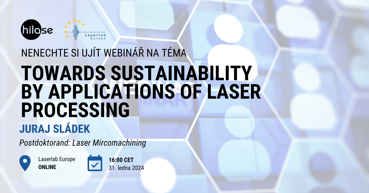 Juraj Towards sustainability by applications of laser processing