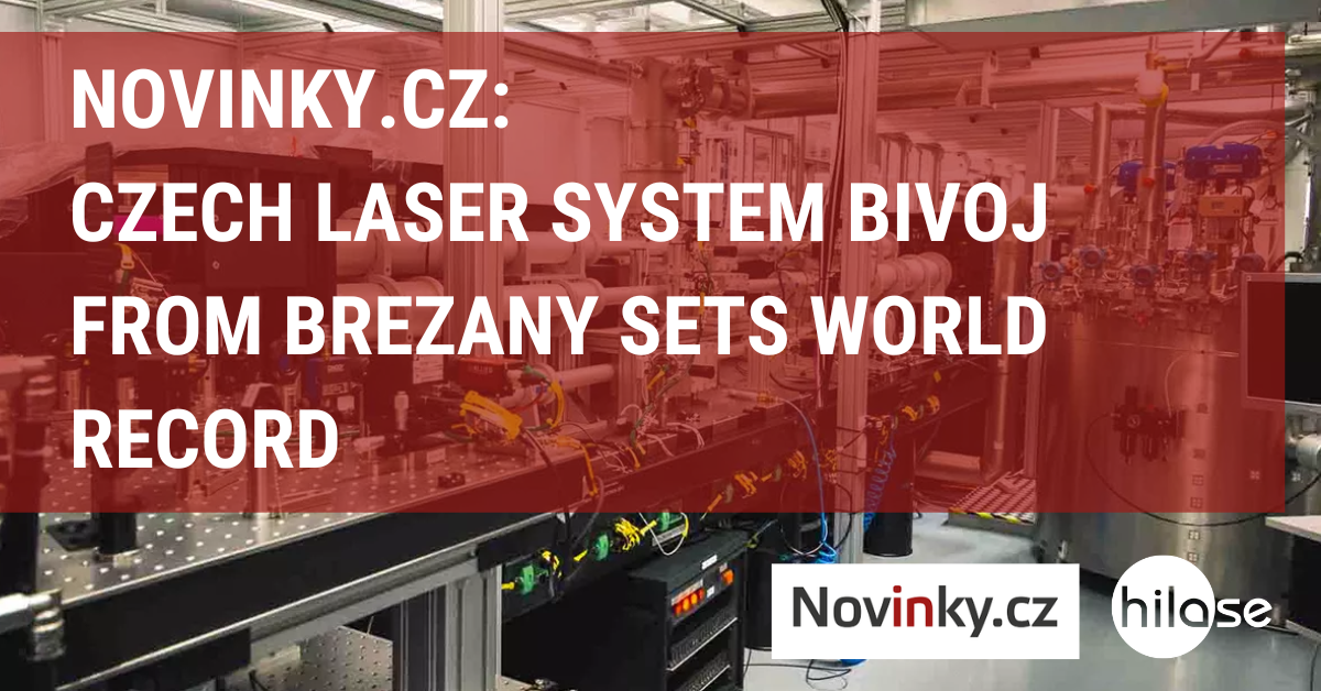 NOVINKY.CZ Český laserový systém Bivoj z Břežan vytvořil světový rekord