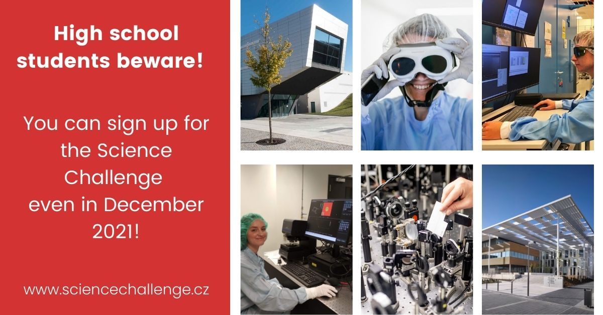 Středoškoláci pozor! Do Science Challenge se můžete hlásit i v prosinci. (EN)