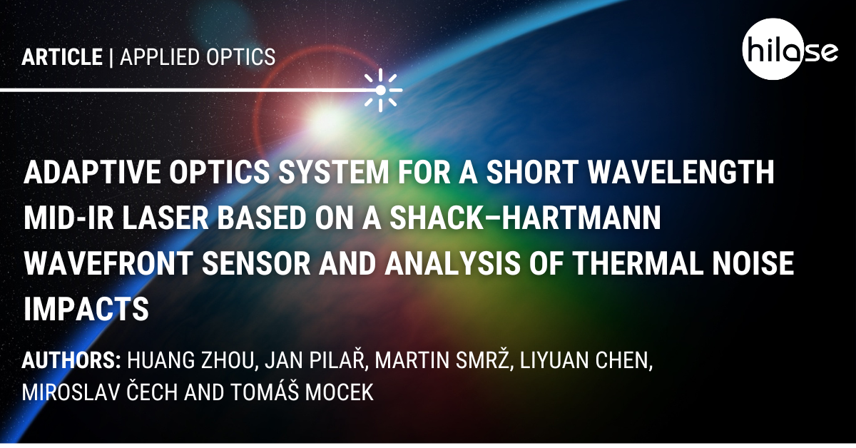 article Adaptive optics system for a short wavelength mid-IR laser...