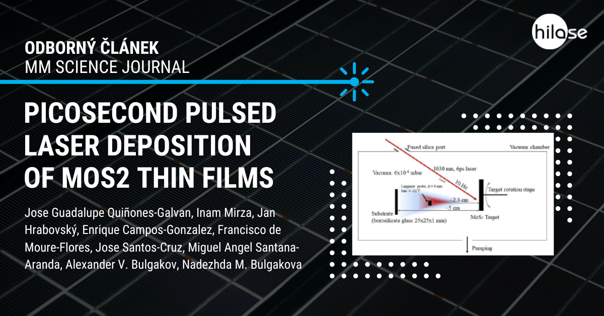 Picosecond pulsed laser deposition of MOS2 thin films – HiLASE