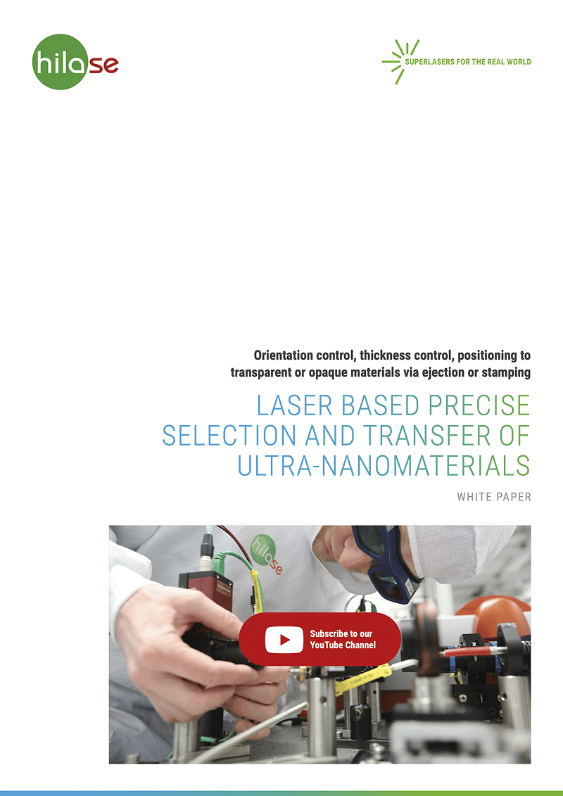 Orientation control, thickness control, positioning to transparent or opaque materials via ejection or stamping
