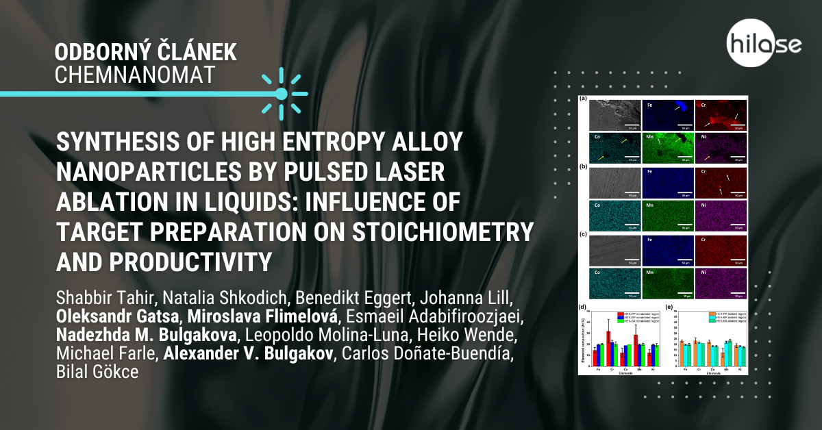 Synthesis of High Entropy Alloy Nanoparticles by Pulsed Laser Ablation ...