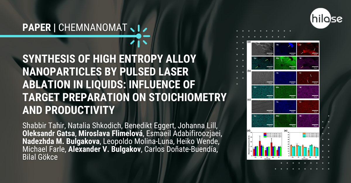 Synthesis of High Entropy Alloy Nanoparticles by Pulsed Laser Ablation ...